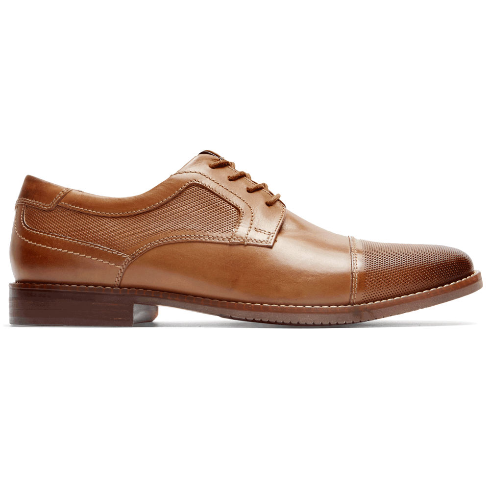 Rockport Mens Style Purpose Cap Toe Blucher - Lace Up Brown - TGZ041638